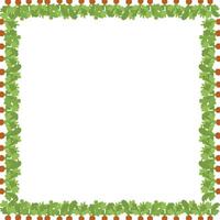 Carrots harvesting frame. Hello autumn, thanksgiving decoration vector