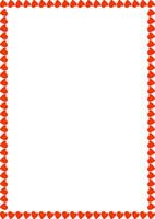 Hearts doodle elements frame. Cute empty frame box. Frame with empty space for your text vector
