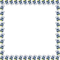 Cute cow empty frame. Domestic animal template. Frame with empty space for your text vector