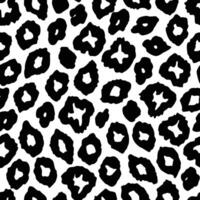 Abstract Black and White Leopard Print Seamless Pattern Design vector