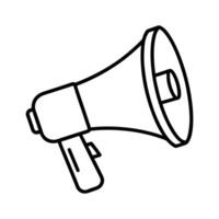 Megaphone style detemplate in white backgroundsign vector