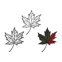 Contemporary abstract maple leaves seamless pattern with vibrant hues and dynamic layout on vector