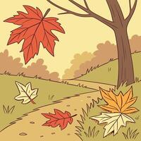 A tree with a lantern and a path vector