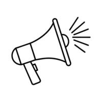 Megaphone icon design template in white background vector