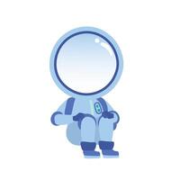 Astronaut sitting on a white background. illustration vector