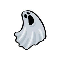 ghost floating halloween character icon illustration design. vector