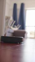 Robotic Vacuum Cleaner Operating Efficiently in a Bright and Inviting Living Room Space video