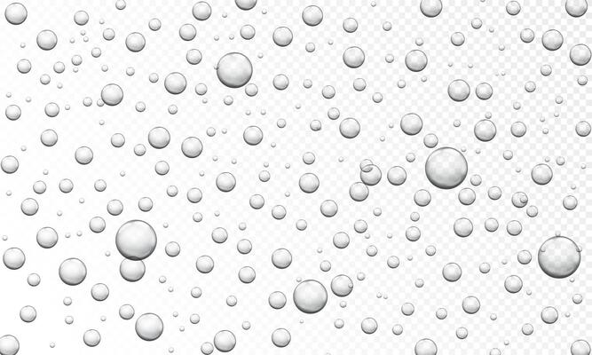 Air bubbles texture. Oxygen bubble flow in clear water. Fizzy sparkles under water aquarium, soda pop and champagne. Effervescent pill background