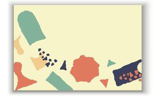 Trendy organic shapes soft tone colors abstract background vector