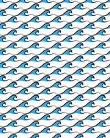 Wave line pattern design with a combination of blue, white and black colors. vector