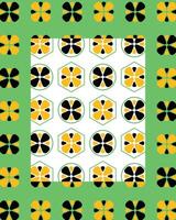 Orange seed pattern design, with a combination of green and yellow colors. vector