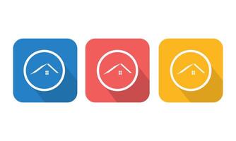 Simple Flat Home Logos Property Design Icons for Realtors vector