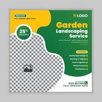 Lawn, gardening maintenance Service Social Media Post design, and Web square Banner Template, Agriculture farm service social media post, or web banner design template vector