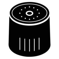 Smart speaker in the multicolor virtual room vector
