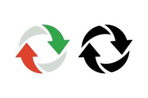 Recycle Symbol Arrow Graphics, circle arrow , rotating arrow , circular arrow graphic vector