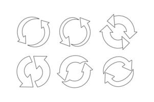 Editable Cycle Arrows Flat Design, rotating arrows , circular arrow design, arrow rotation symbol vector