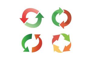 Round Directional Arrow Set, circle arrow , rotating arrow , circular arrow graphic vector