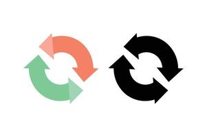Flow Cycle Arrows Design, rotating arrows , circular arrow design, arrow rotation symbol vector