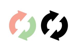 Circular Flow Arrows Art, rotating arrows , circular arrow design, arrow rotation symbol vector