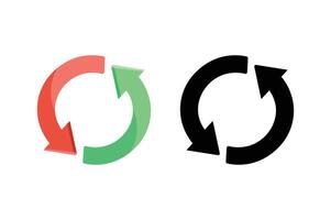 Spinning Arrows Elements, rotating arrows , circular arrow design, arrow rotation symbol vector