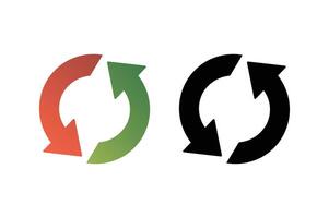 Direction Loop Arrows Design, rotating arrows , circular arrow design, arrow rotation symbol vector