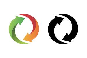 Simple Looping Circle Arrows, circle arrow , rotating arrow , circular arrow graphic vector