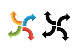 Colorful Circular Arrow Designs, circle arrow , rotating arrow , circular arrow graphic vector