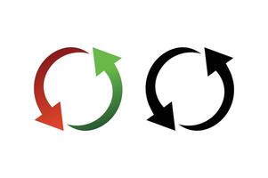 Infinite Loop Arrows , rotating arrows , circular arrow design, arrow rotation symbol vector
