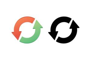 Rotation Navigation Arrows , rotating arrows , circular arrow design, arrow rotation symbol vector