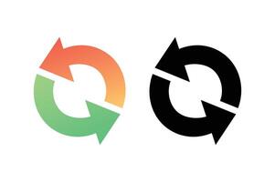 Twisted Arrows Design, rotating arrows , circular arrow design, arrow rotation symbol vector