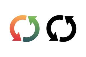 Cycle Arrows Flat Design, rotating arrows , circular arrow design, arrow rotation symbol vector