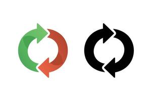 Rotating Direction Arrows , rotating arrows , circular arrow design, arrow rotation symbol vector