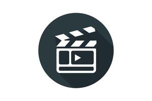 Flat Media Player Icon , player icon , media player control icon, play pause button vector