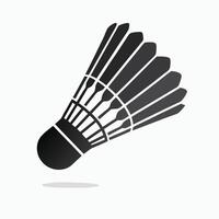 Minimalist Black Badminton Shuttlecock Sports Silhouette for Logos, Branding, and Illustration vector