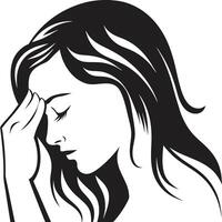 Stylized Side View of a Woman Black Silhouette for Minimalist and Artistic Portrait Projects vector