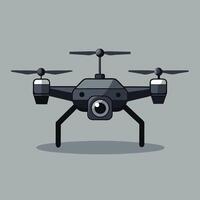 Quadcopter Drone with Integrated Camera Front View Illustration vector