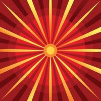Abstract Red and Gold Sunburst Background Design vector