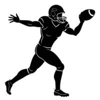 American Football Player Silhouette Throwing a Pass vector