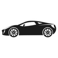 Sleek Modern Car Silhouette Viewed from the Side Capturing Speed and Elegance vector