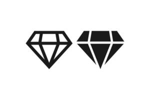 diamond icon line and flat design vector
