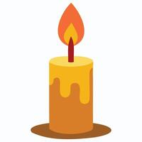 Glowing Wax Candle Design vector