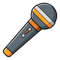 Flat Mic in Minimal Style vector
