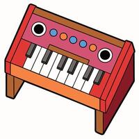Modern Synthesizer Flat Icon with White Background vector