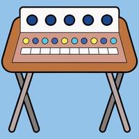 Flat Style Synthesizer for Infographic Use vector