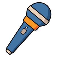 Flat Mic Design for Music and Media vector