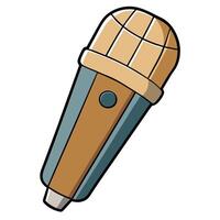 Flat of Studio Microphone Isolated vector