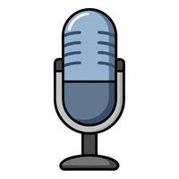 Flat Broadcasting Microphone vector