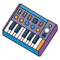 Minimal Synthesizer Clipart in Solid Color vector