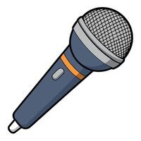 Flat Podcast Microphone Design Isolated vector