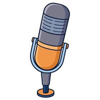 Flat Microphone for Social Media Posts vector